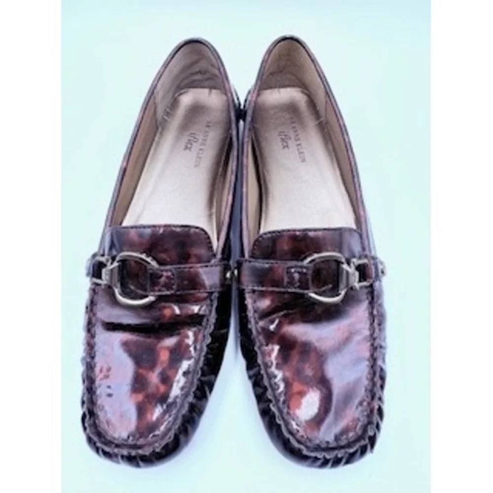 ANNE KLEIN iflex Tortioseshell Loafers Driving Moccasins Size 8.5 Old Money - Picture 3 of 7